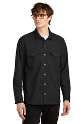 Mercer+Mettle® Long Sleeve Twill Overshirt - Deep Black - XS